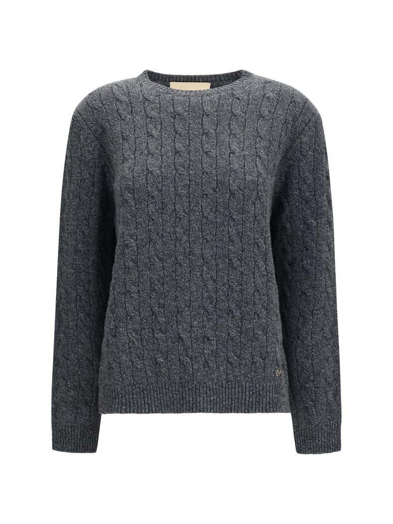 sweater virgin wool anthracite melange by Selfnex