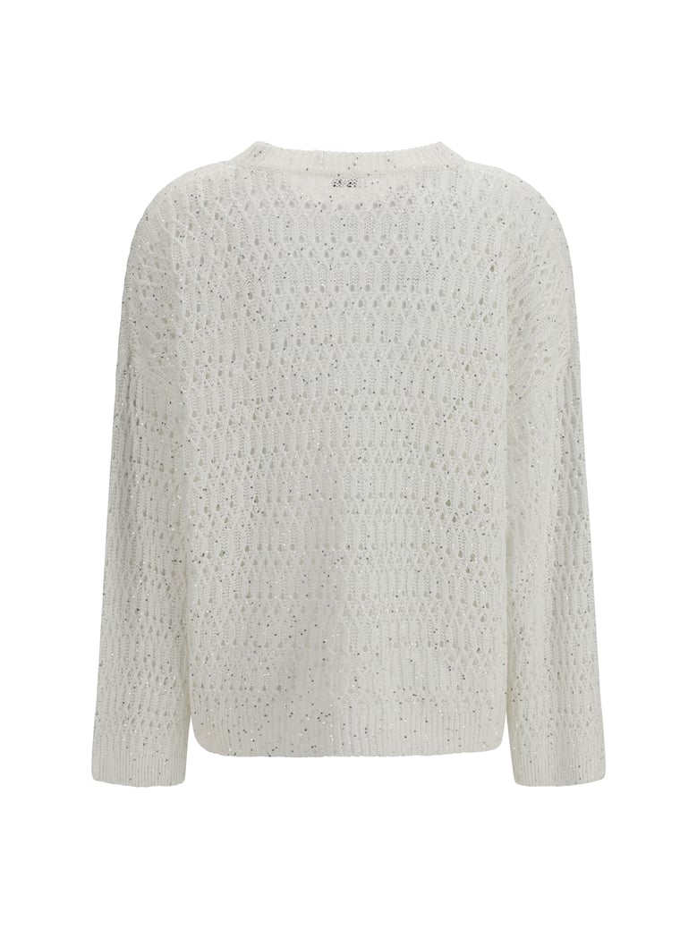 openwork sweater white by Selfnex