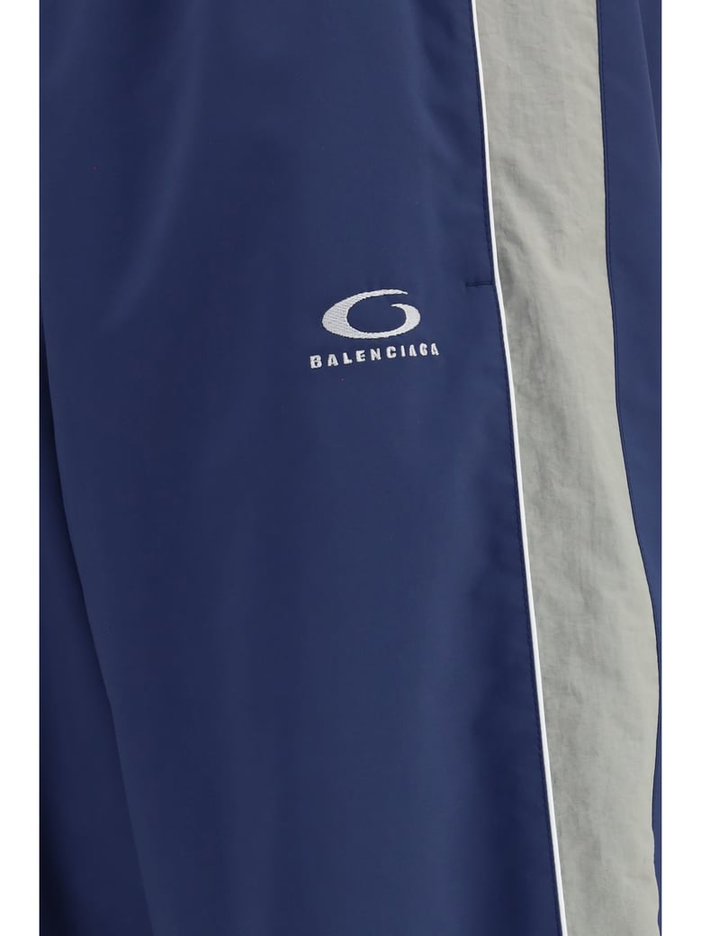 track pants technical satin marine blue by Selfnex