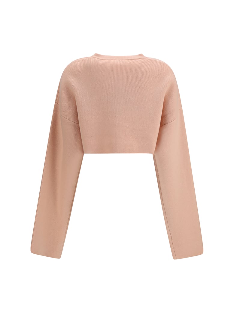 cropped crewneck cardigan flamingo by Selfnex