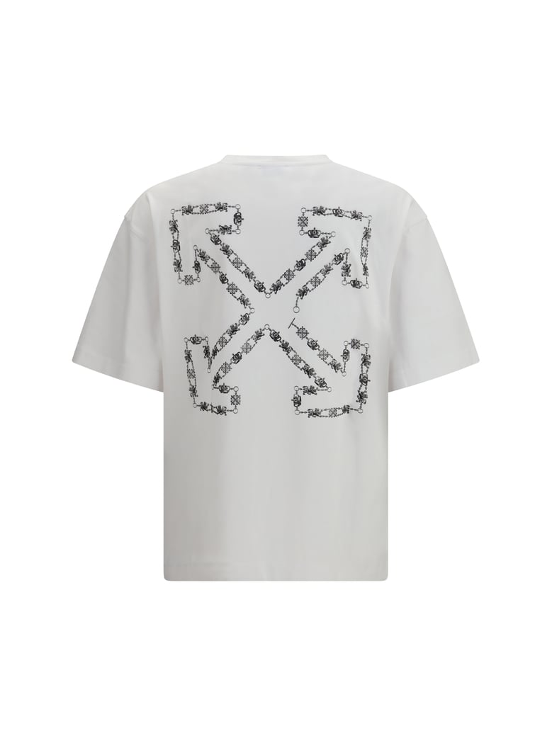 t-shirt chain araldic arrow white by Selfnex