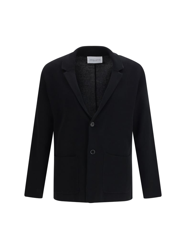 knit jacket black by Selfnex