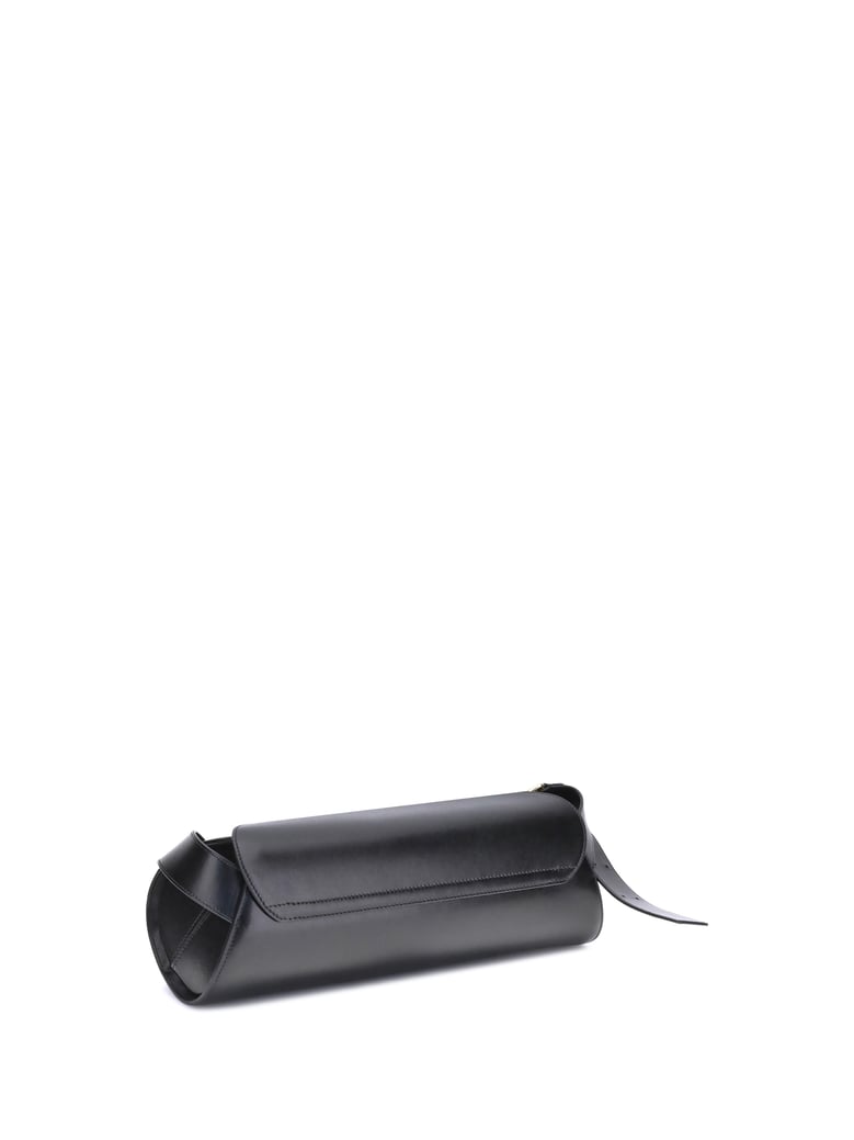 shoulder bag cannolo black calf leather by Selfnex