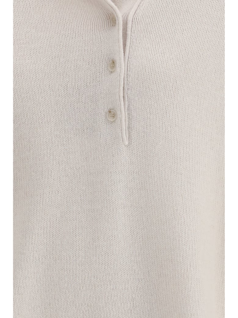 polo-neck cashmere sweater cream by Selfnex
