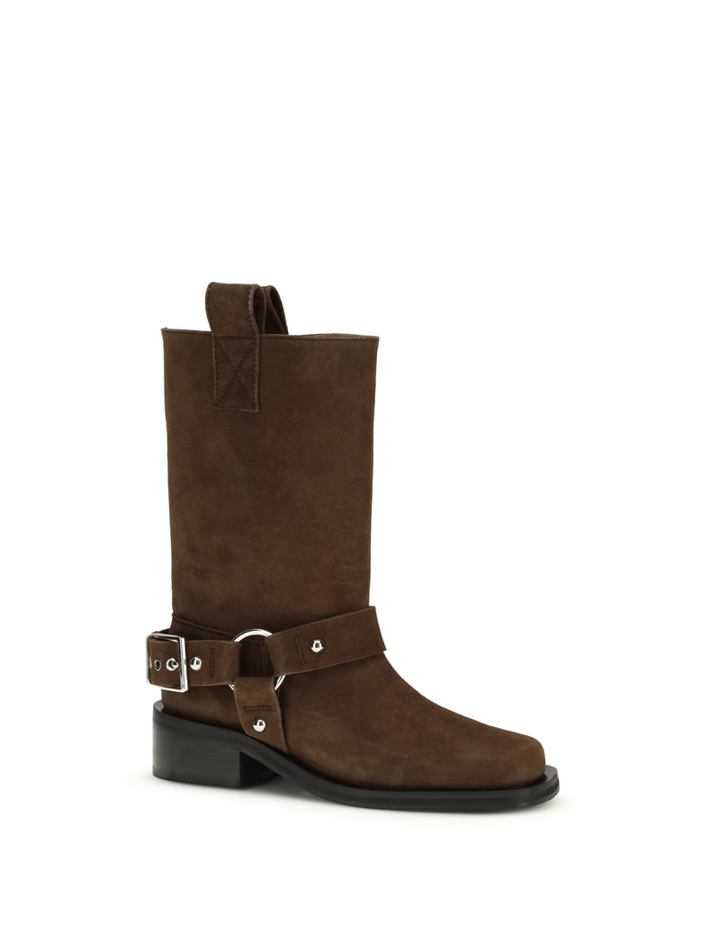 biker boots suede chicory coffee by Selfnex