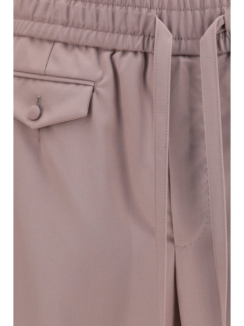 wool jogging pants brown by Selfnex