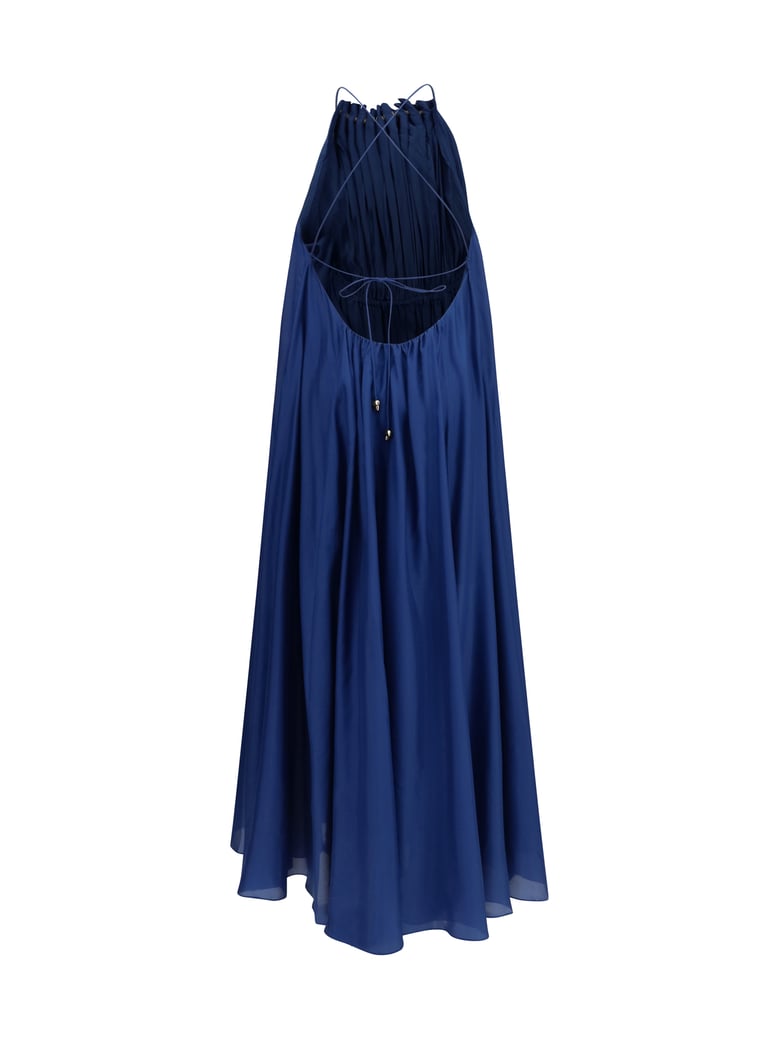 dress aster pleated pearl dark cobalt by Selfnex