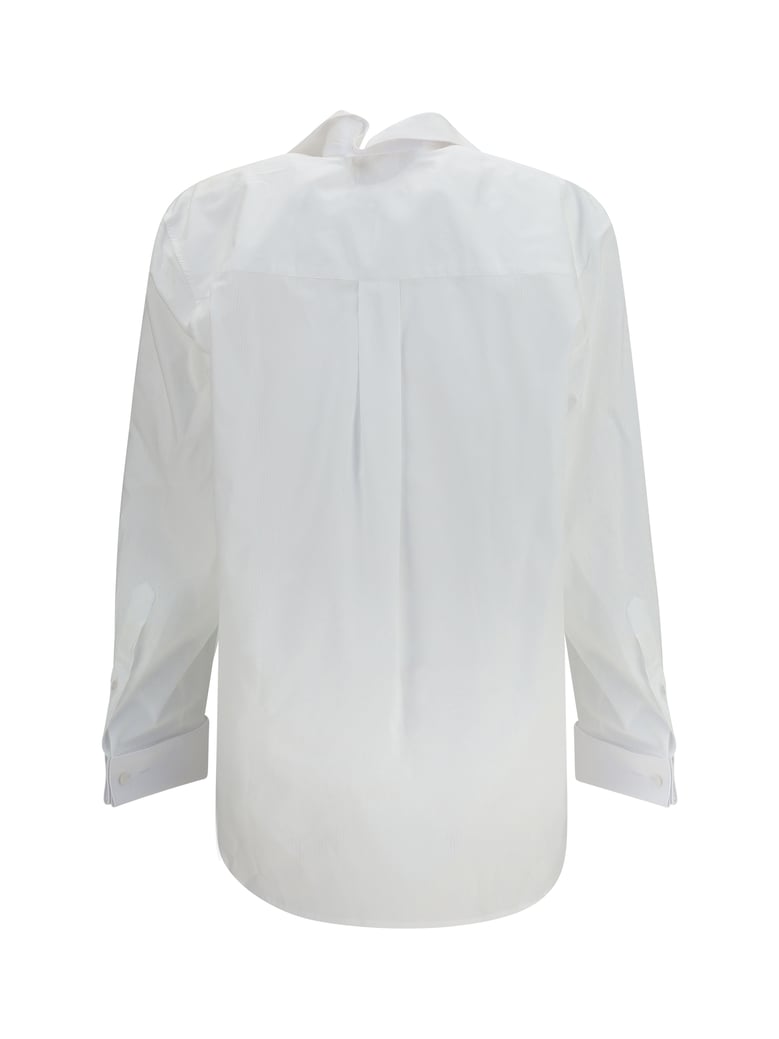 shirt elasticated collar white pinstripes by Selfnex