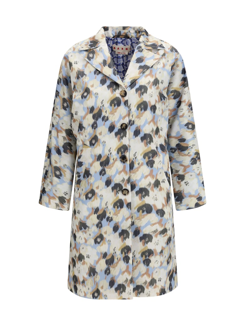 parka coat printed light blue by Selfnex