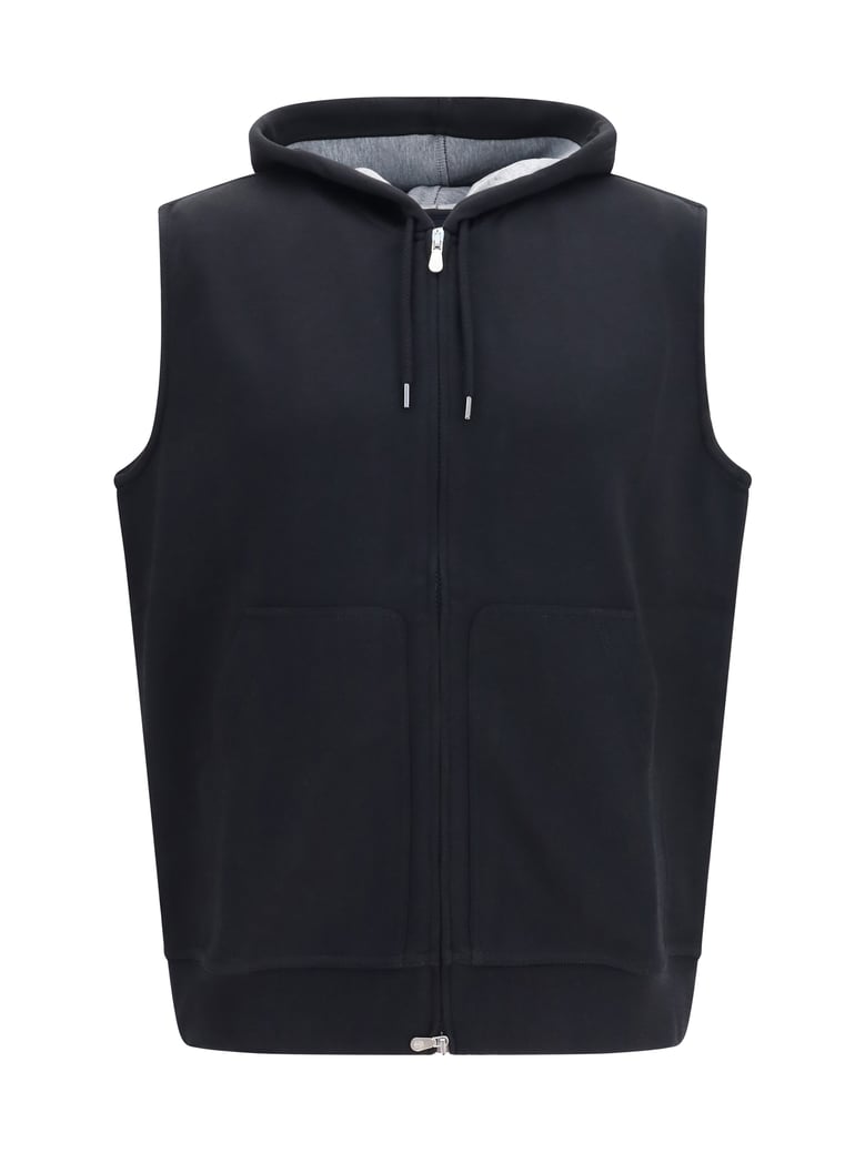 cotton vest black/dark grey by Selfnex
