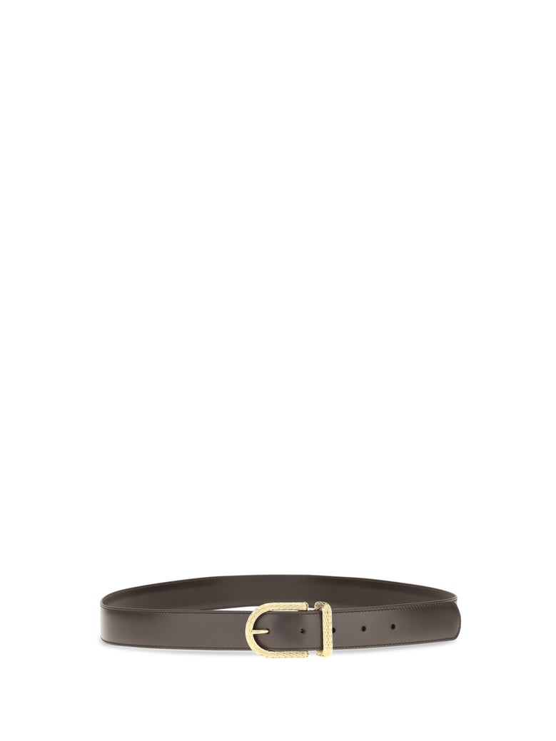 belt inlay calf leather sun gold by Selfnex