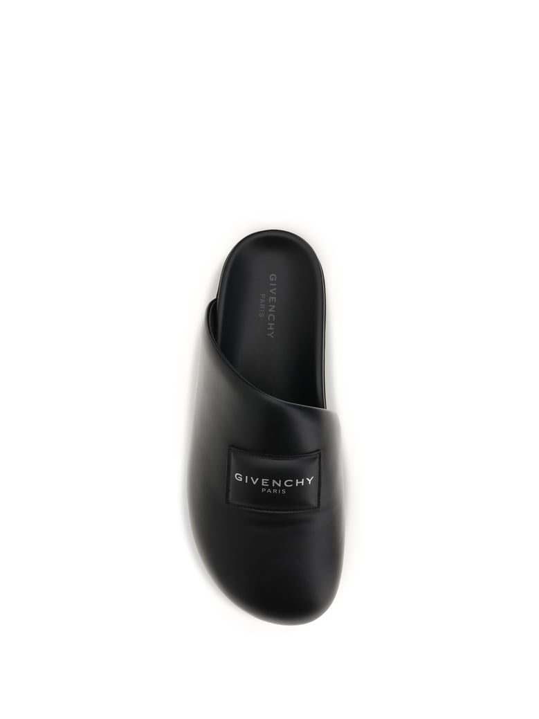 leather mules black by Selfnex