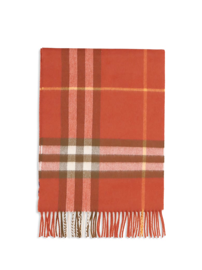scarf cashmere check roux red by Selfnex