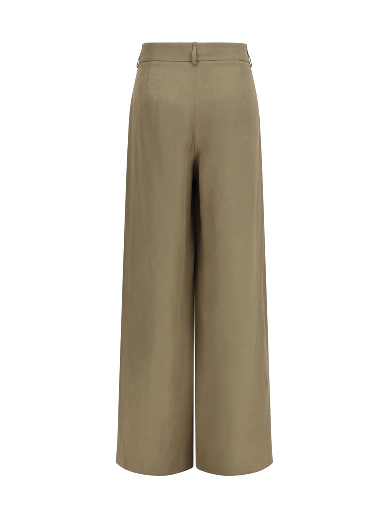 pants linen smoky quartz by Selfnex