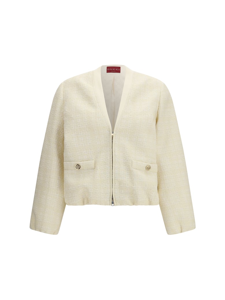 tweed jacket beige/white by Selfnex