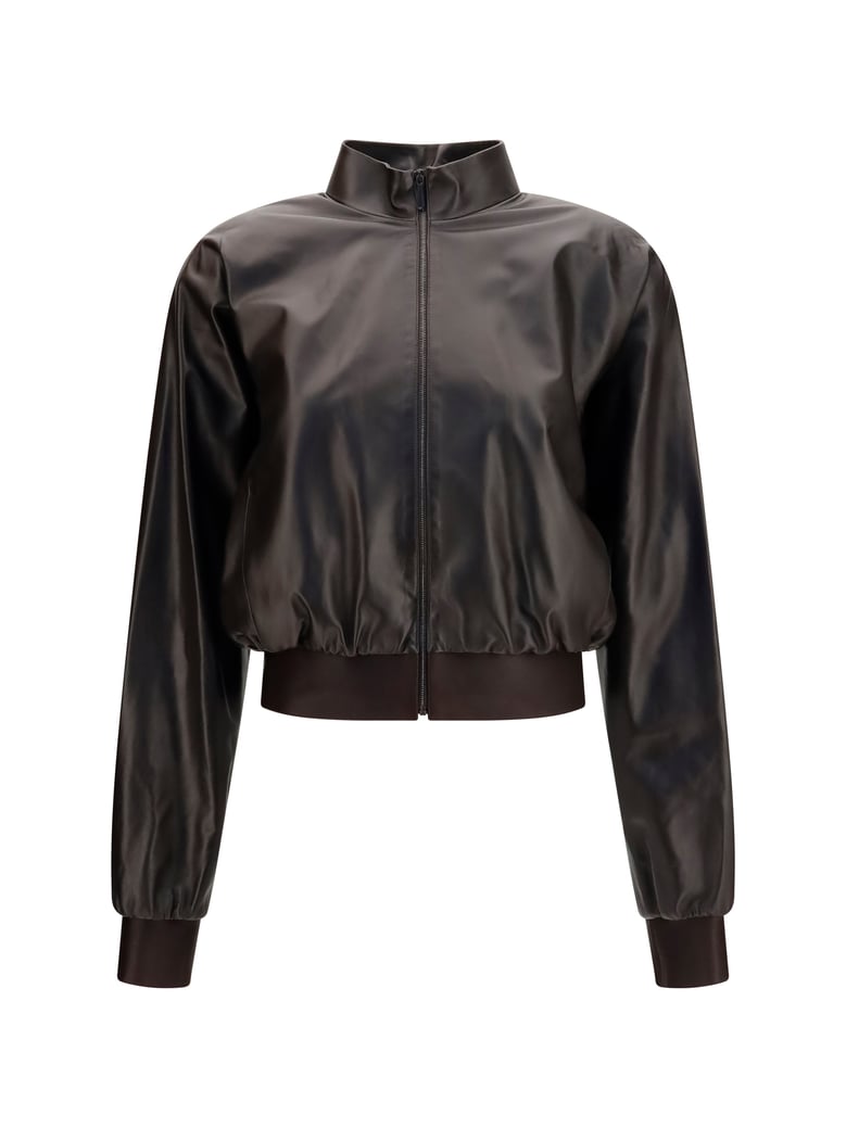bomber jacket soft nappa dark chocolate by Selfnex