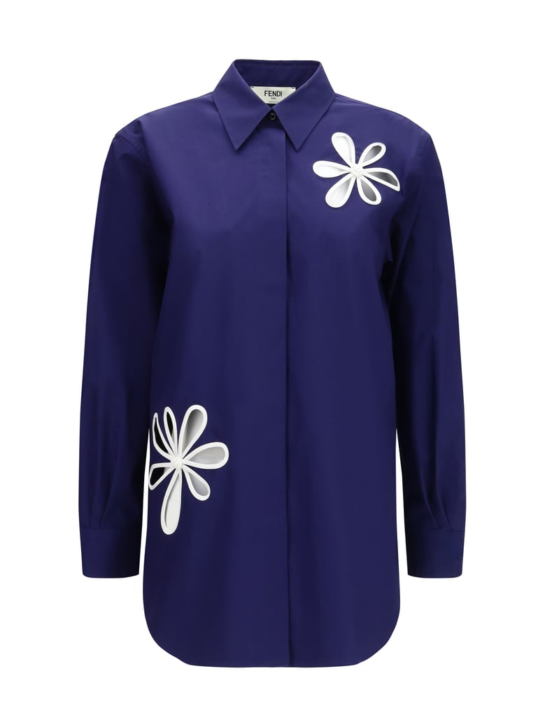 shirt ajour motif blue by Selfnex
