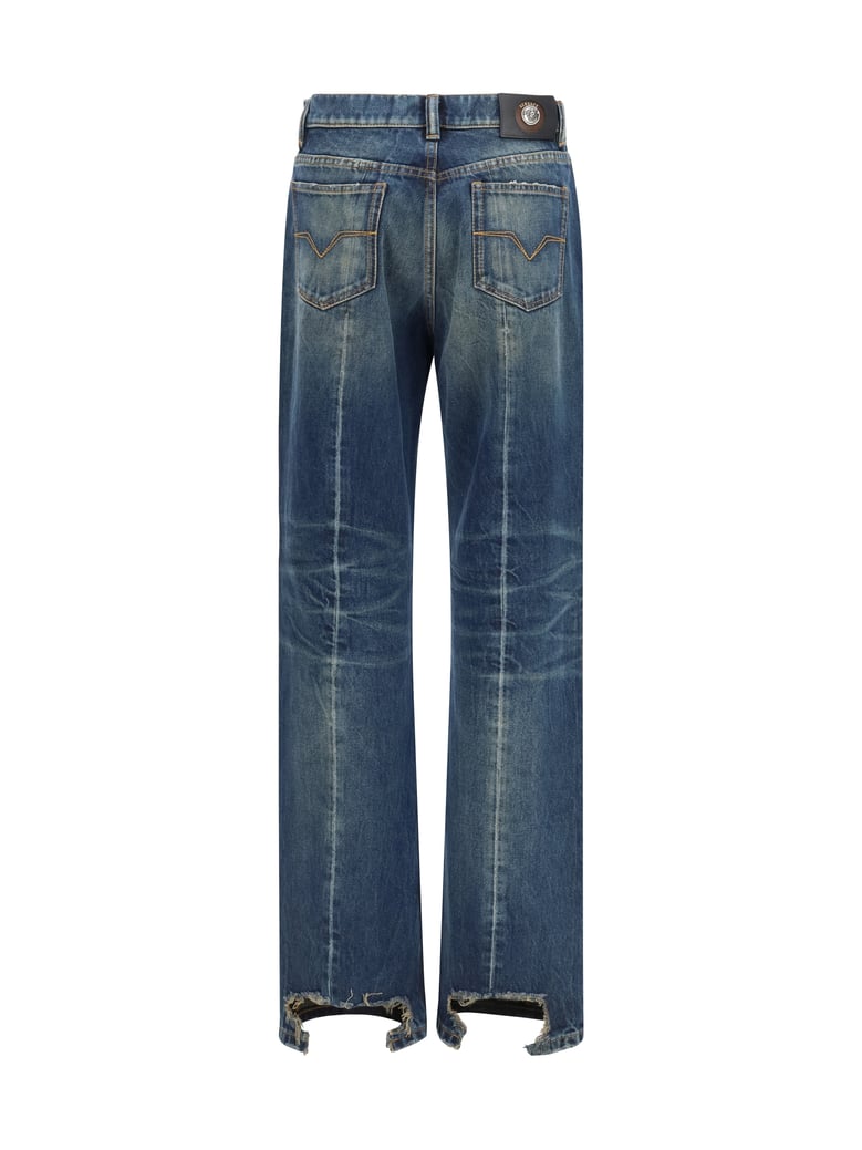 denim jeans straight-leg dirty blue by Selfnex