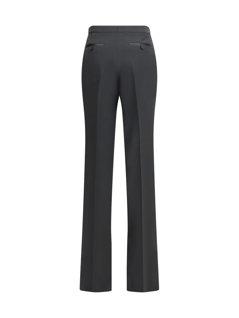 tailored straight-leg trousers black/deep blue navy by Selfnex