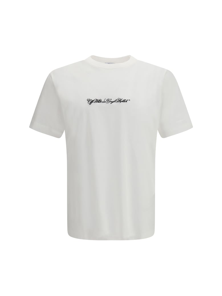 t-shirt script arrow white by Selfnex