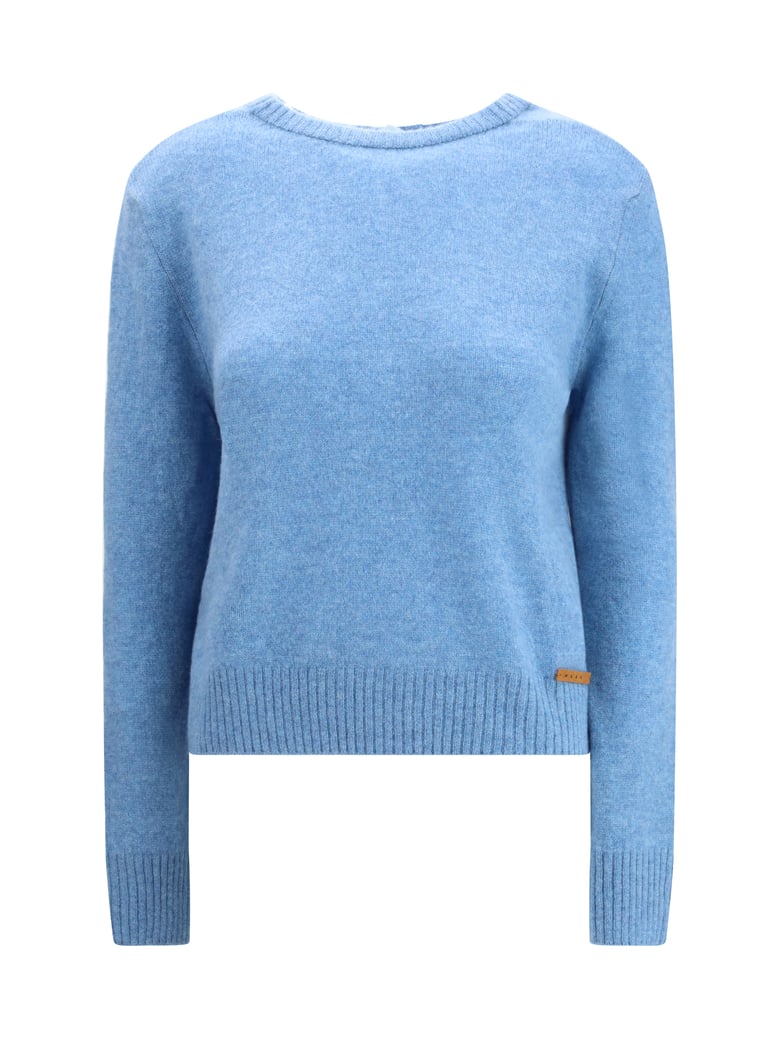 crewneck cashmere sweater sky by Selfnex