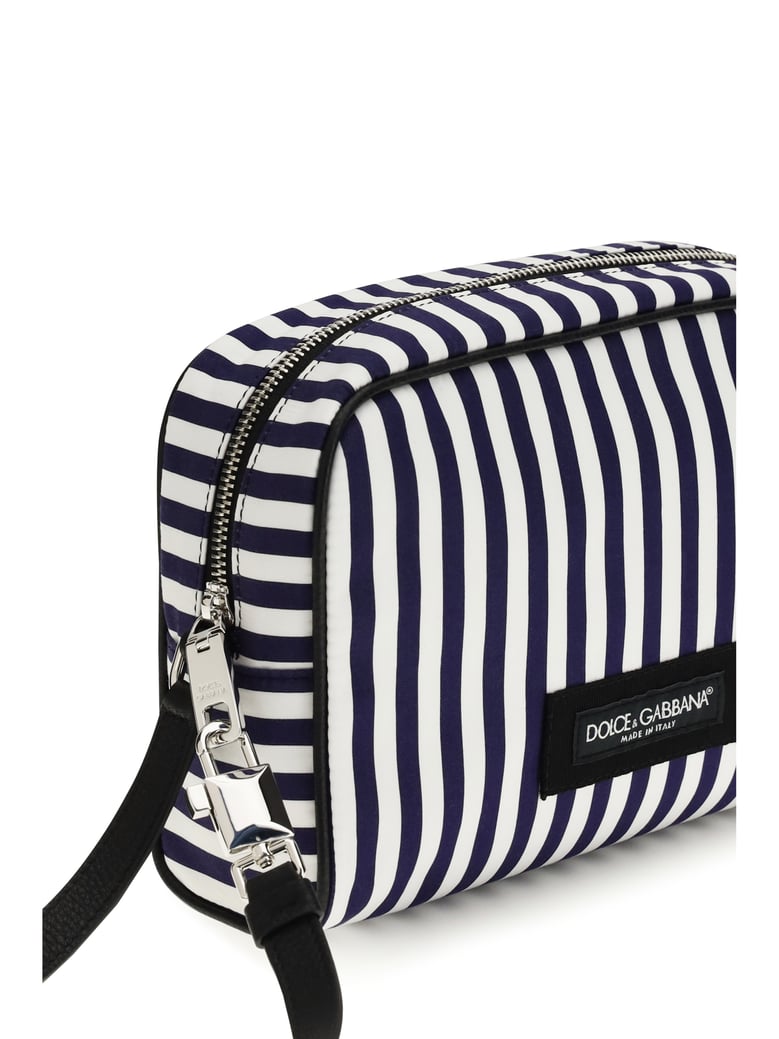 handbag striped poplin white/blue by Selfnex