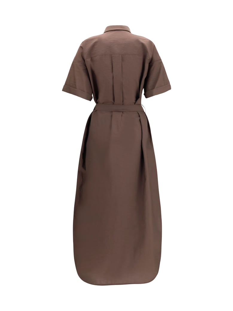 sequined shirt dress dark brown by Selfnex