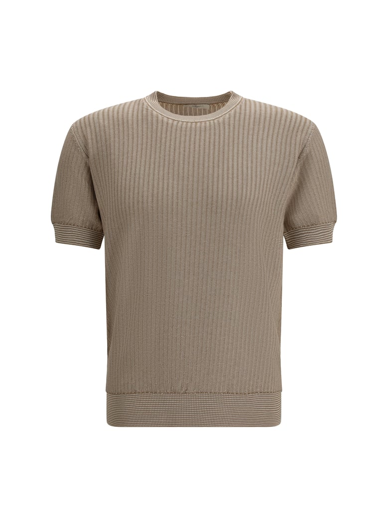 sweater cotton-silk beige/white by Selfnex