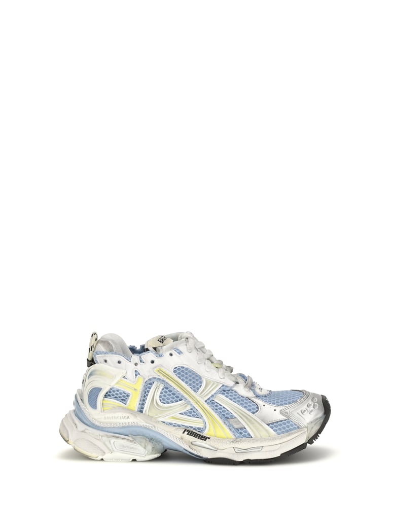 runner mesh sneakers blue/yellow/white by Selfnex