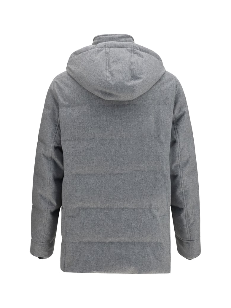 down jacket cashmere light grey/lead by Selfnex