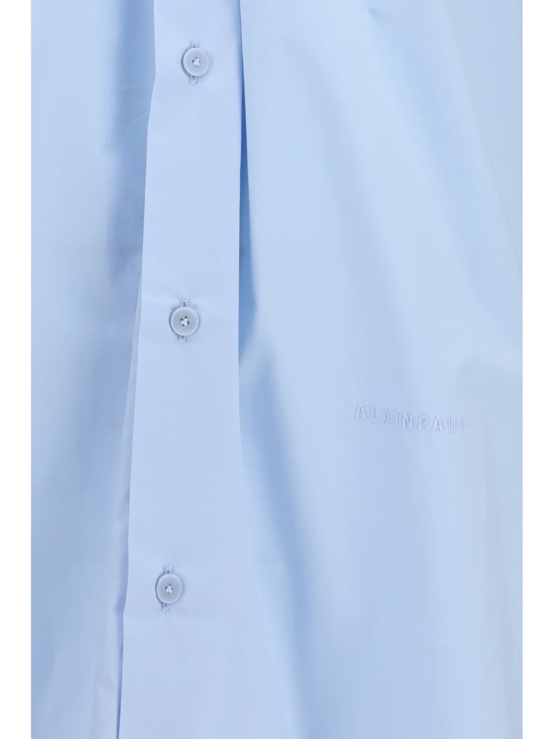 shirt with elasticated collar blue by Selfnex