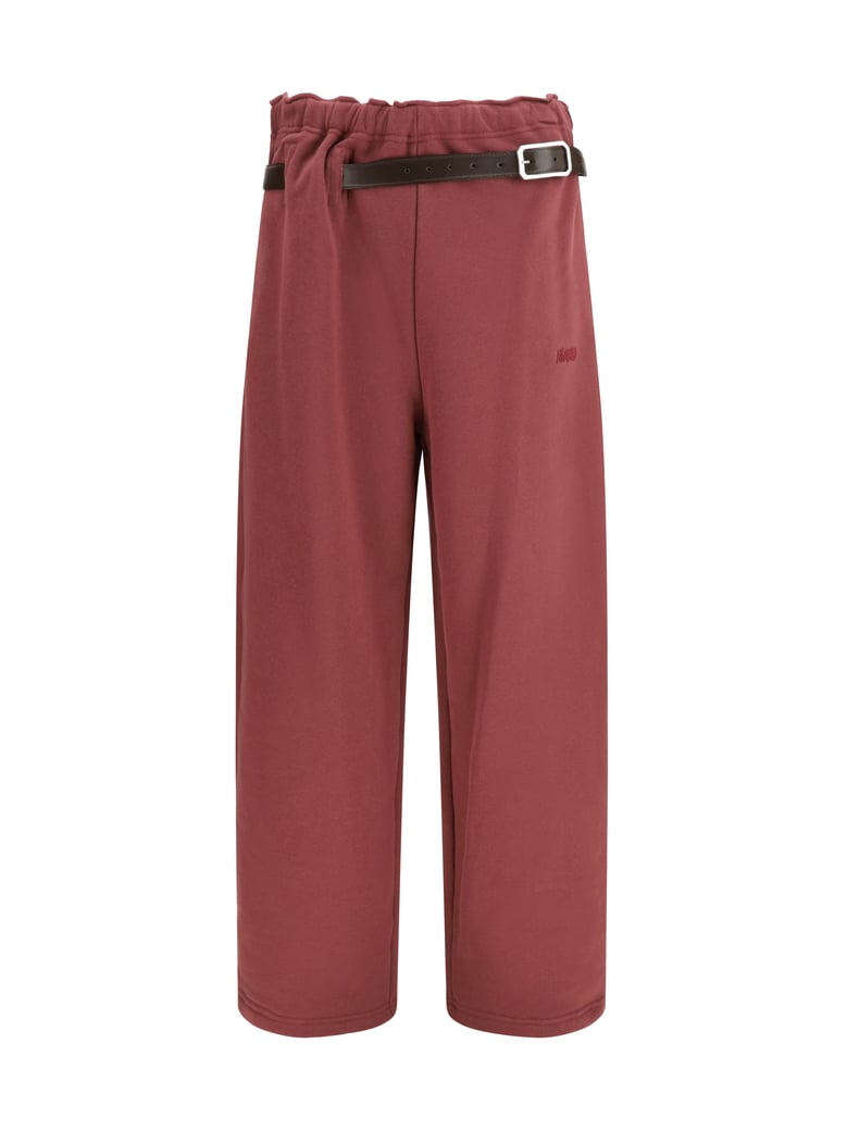 track pants buckle-belt red by Selfnex