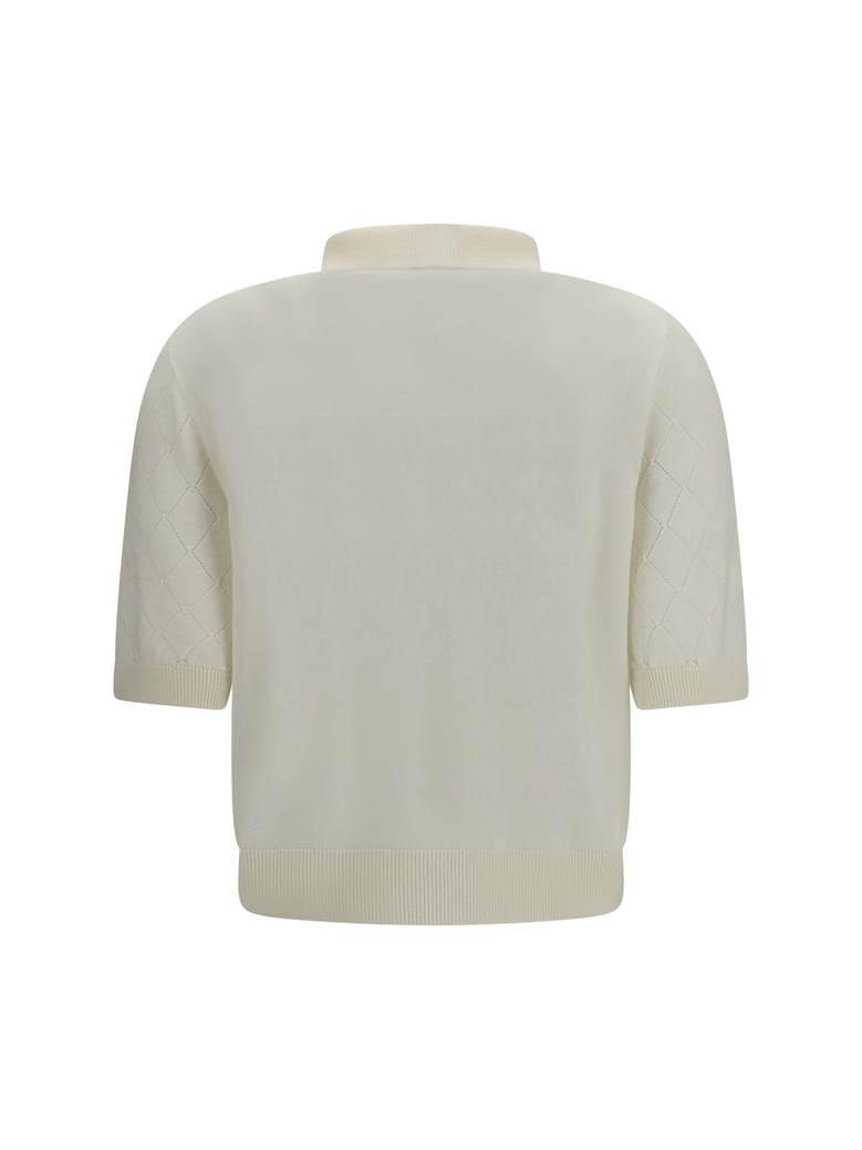 polo top wool white by Selfnex