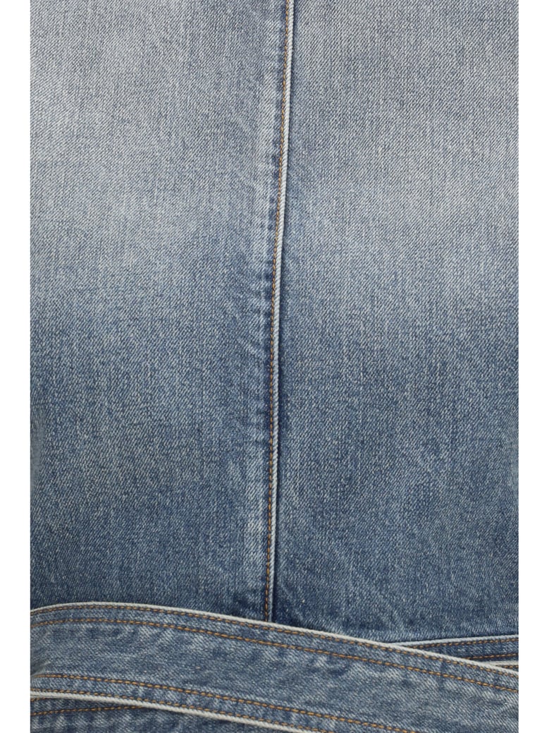 top denim belt faded blue by Selfnex
