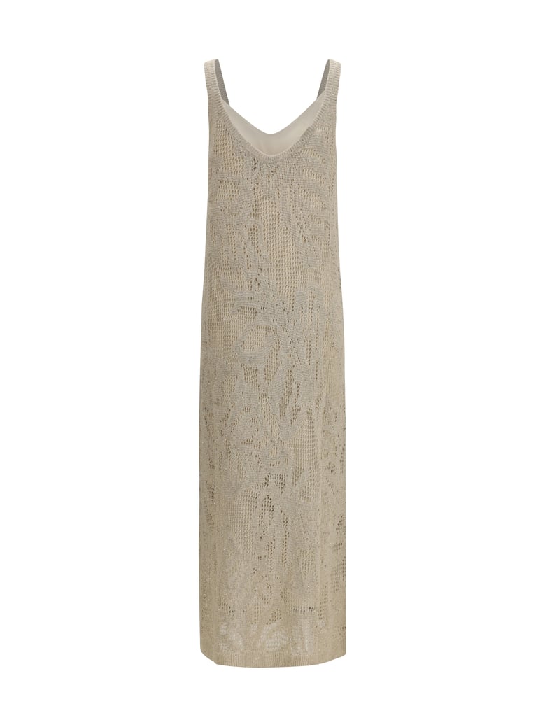 dress water lillies beige linen by Selfnex