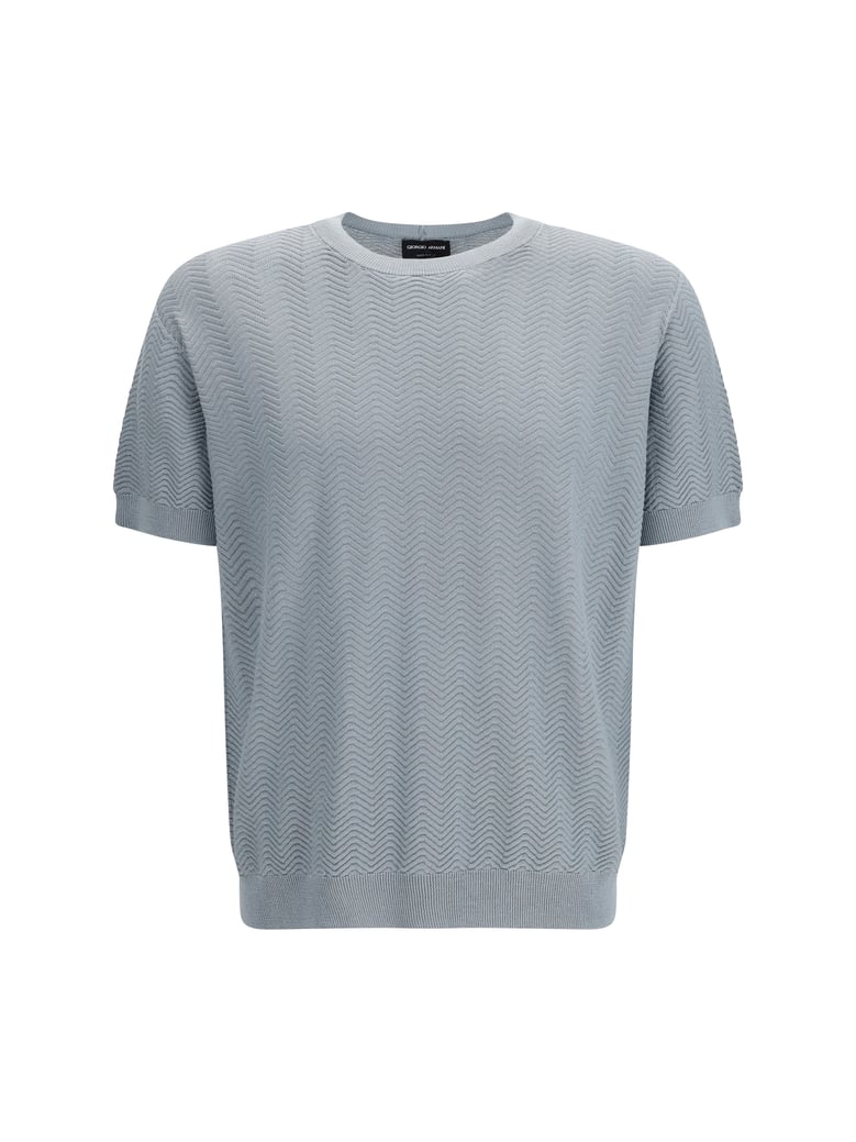 short-sleeved cotton-silk sweater by Selfnex
