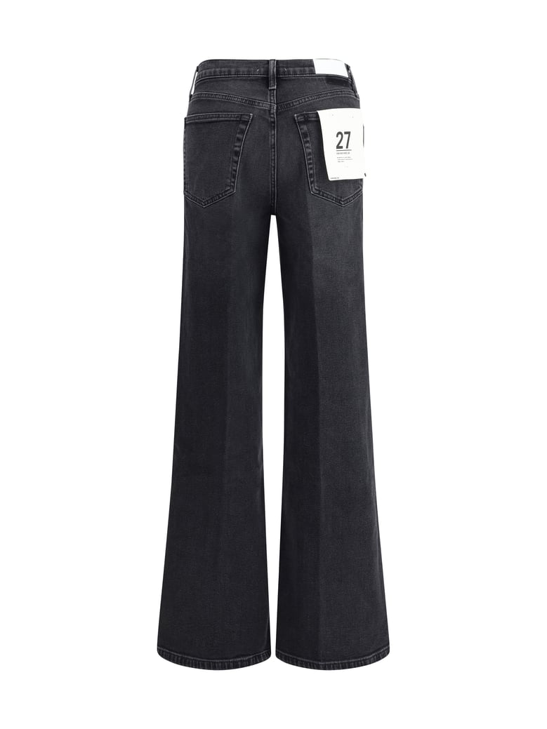 wide-leg jeans washed black by Selfnex
