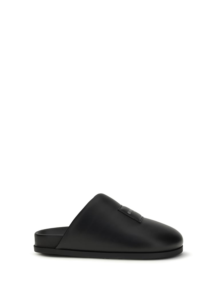 leather mules black by Selfnex