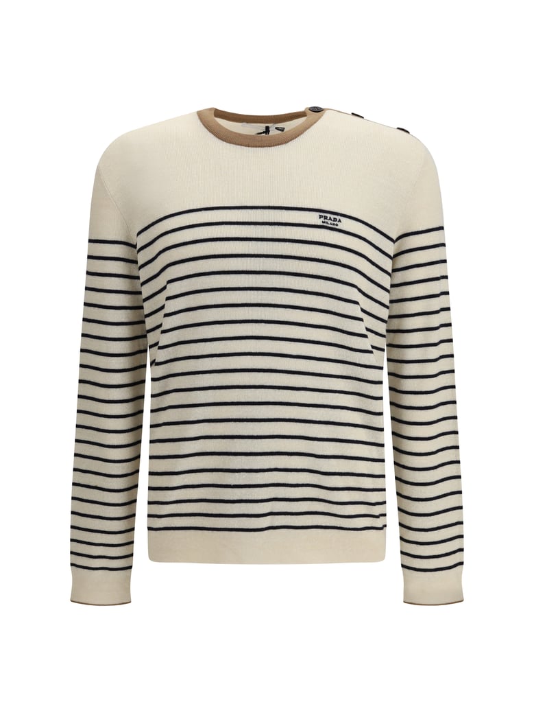 sweater jacquard wool-cotton natural by Selfnex