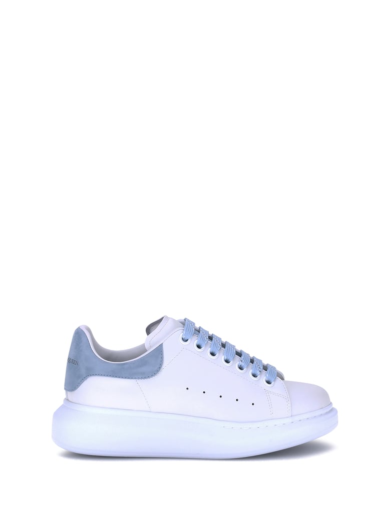 leather sneakers white/powder blue by Selfnex