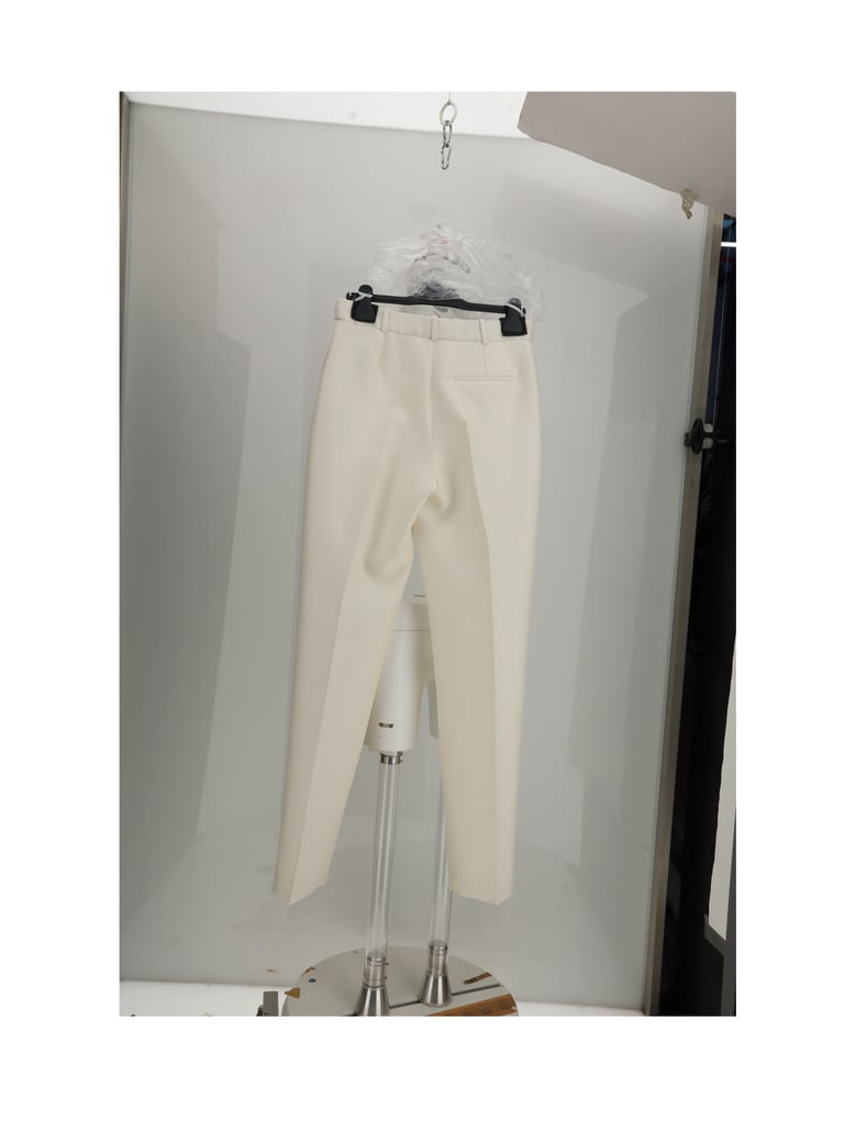 trousers db-shantung white by Selfnex