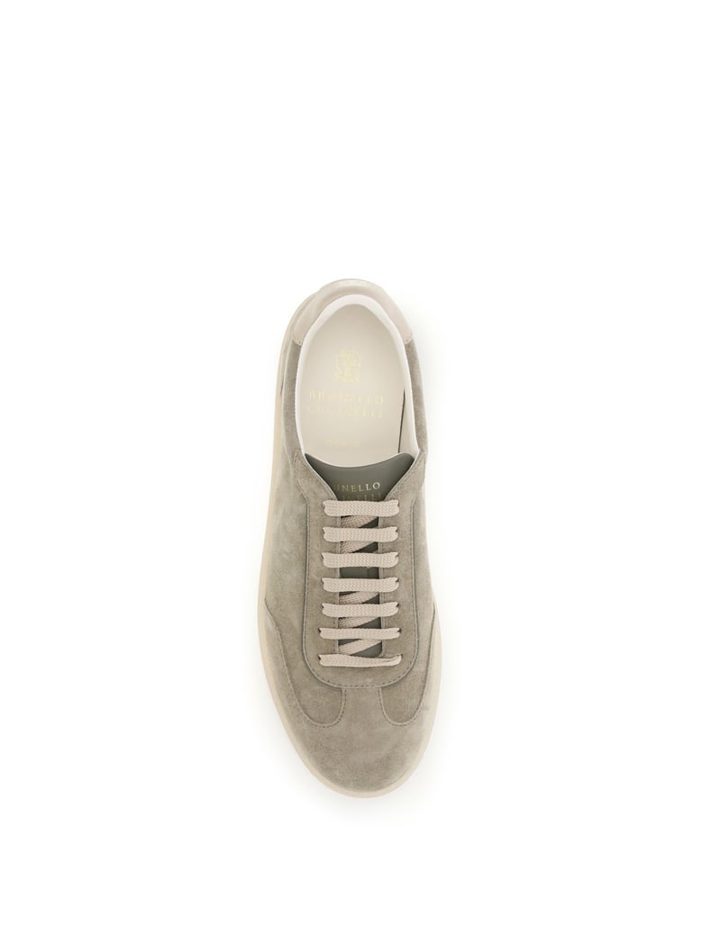 suede sneakers army washed by Selfnex