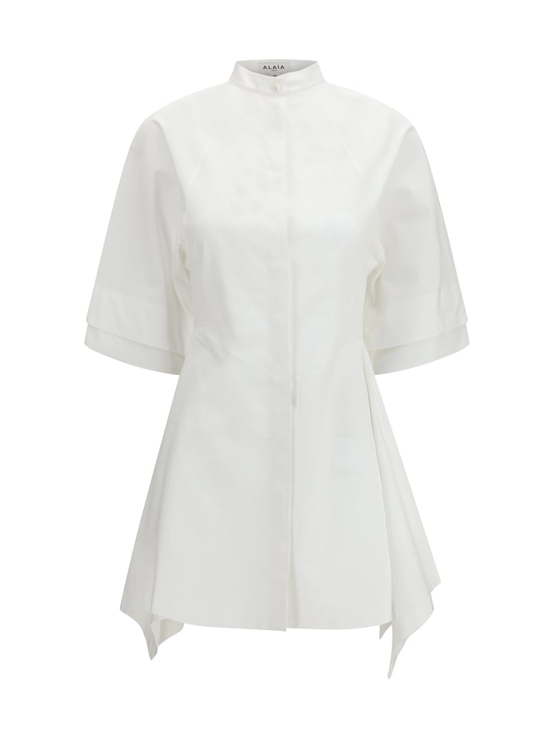 dress panelled poplin white by Selfnex