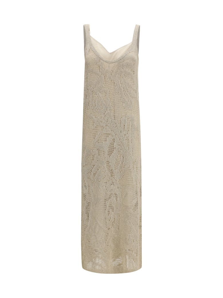 dress water lillies beige linen by Selfnex