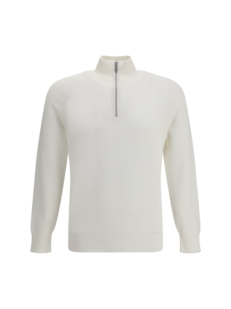 cotton sweater with high neckline by Selfnex