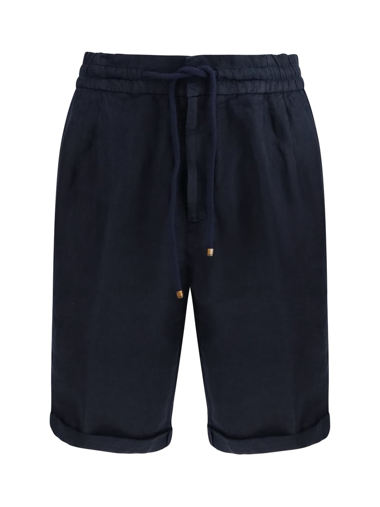 shorts linen dyed navy by Selfnex