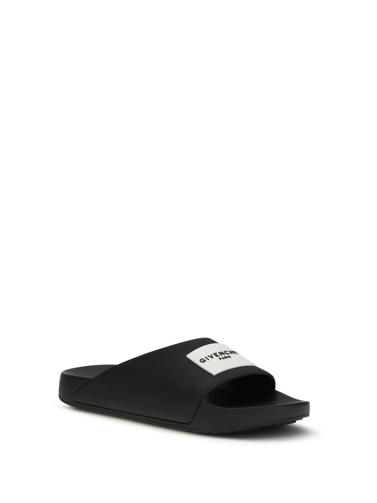 rubber slippers black by Selfnex
