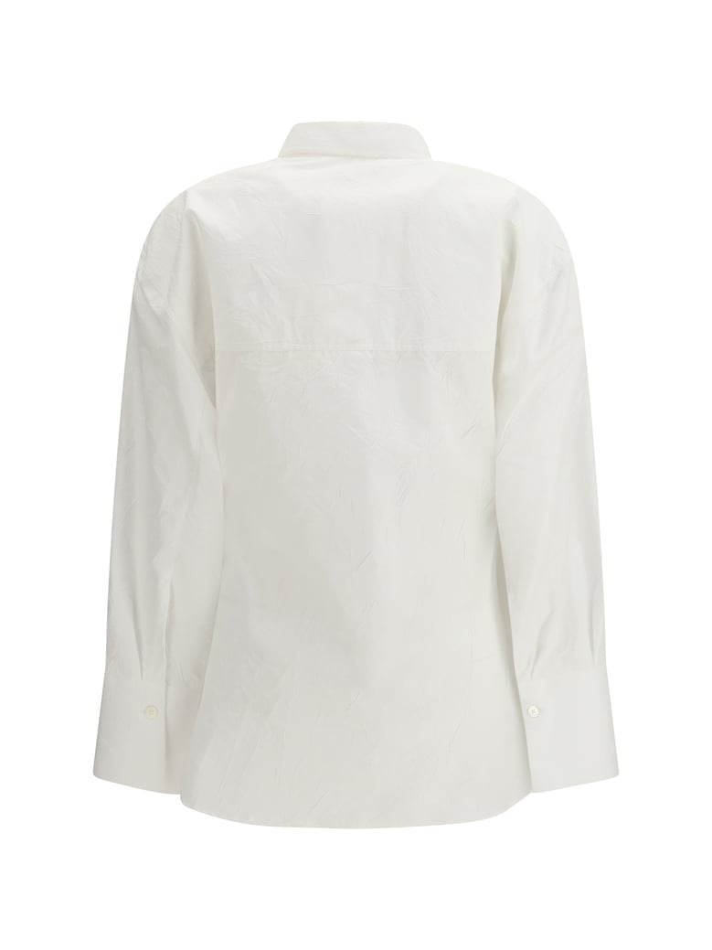 shirt shaped cotton poplin optic white by Selfnex