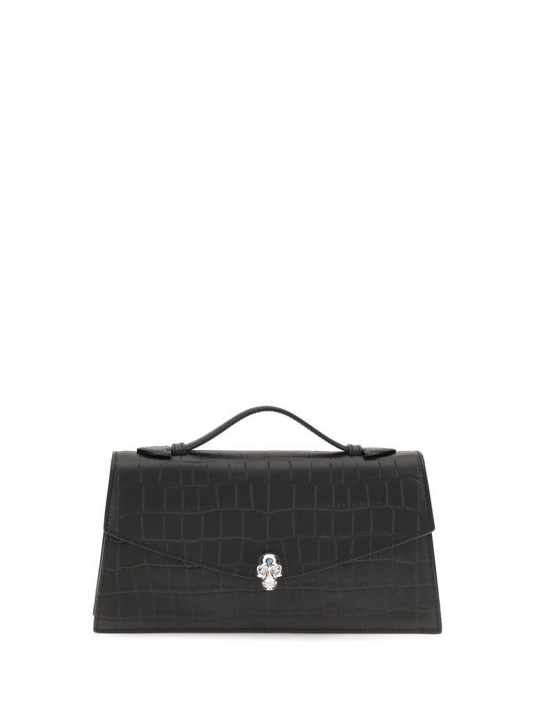 handbag skull croc-embossed black/silver by Selfnex