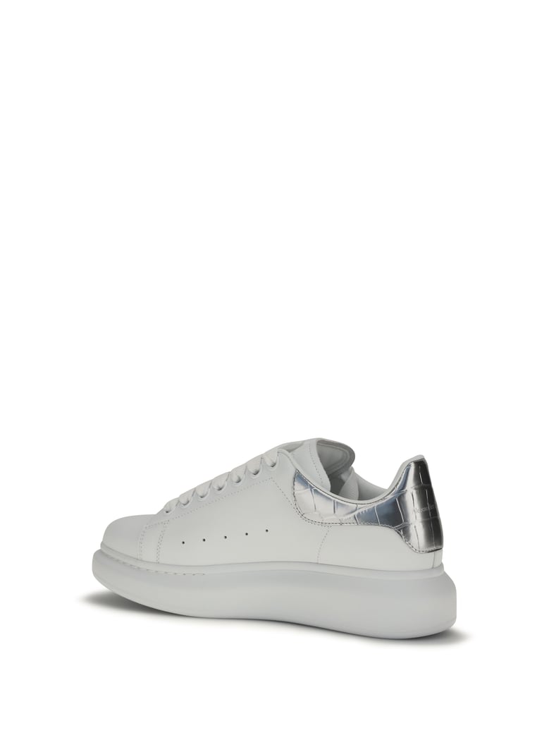 leather sneakers white/silver by Selfnex